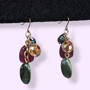 (2/$20) Colourful Dangling Bead Earrings